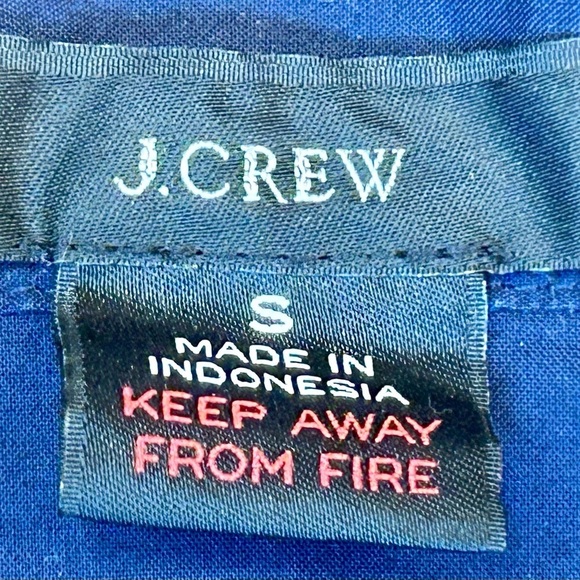 J. Crew Cotton Sleep Shirt with Chest Pocket, Navy with White Piping, Size S - Picture 11 of 13